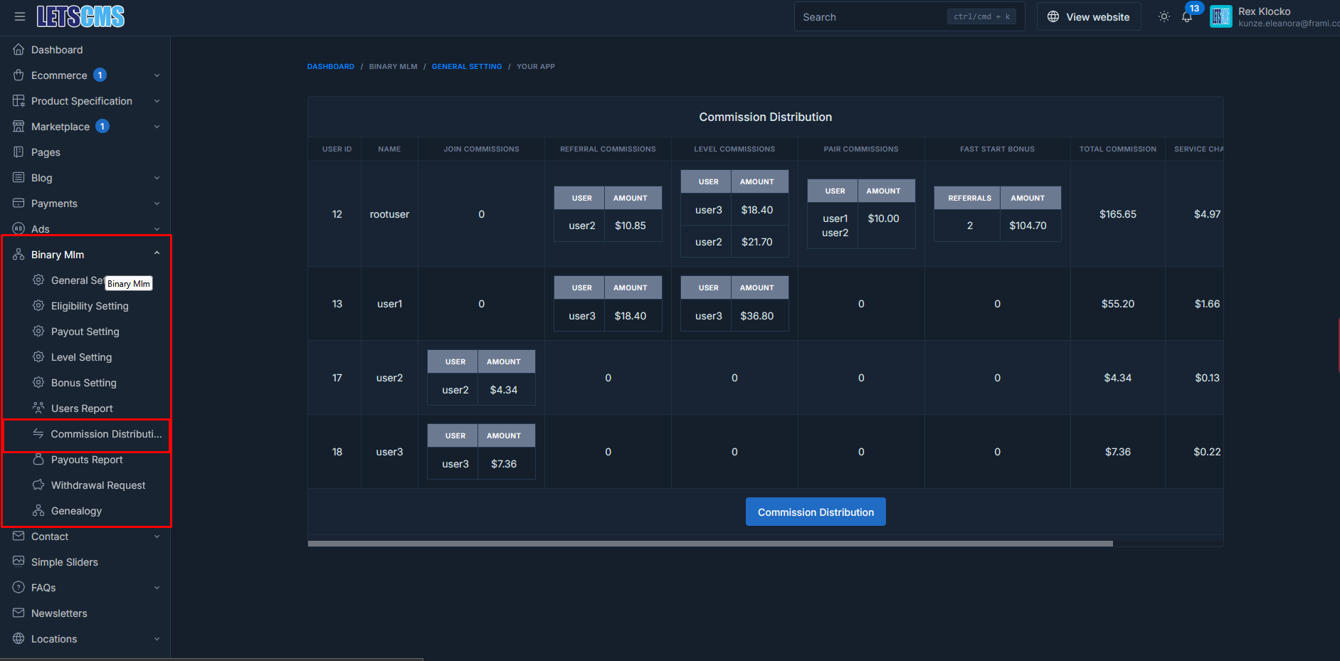 binary mlm Run Payout