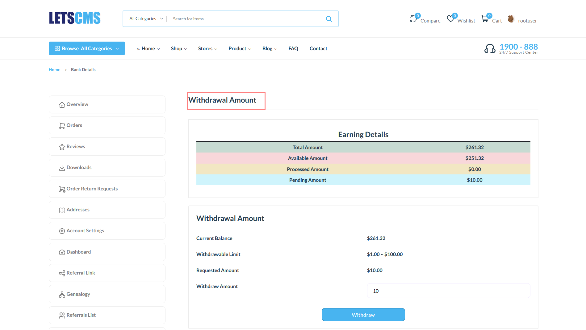 binary mlm Withdrawals