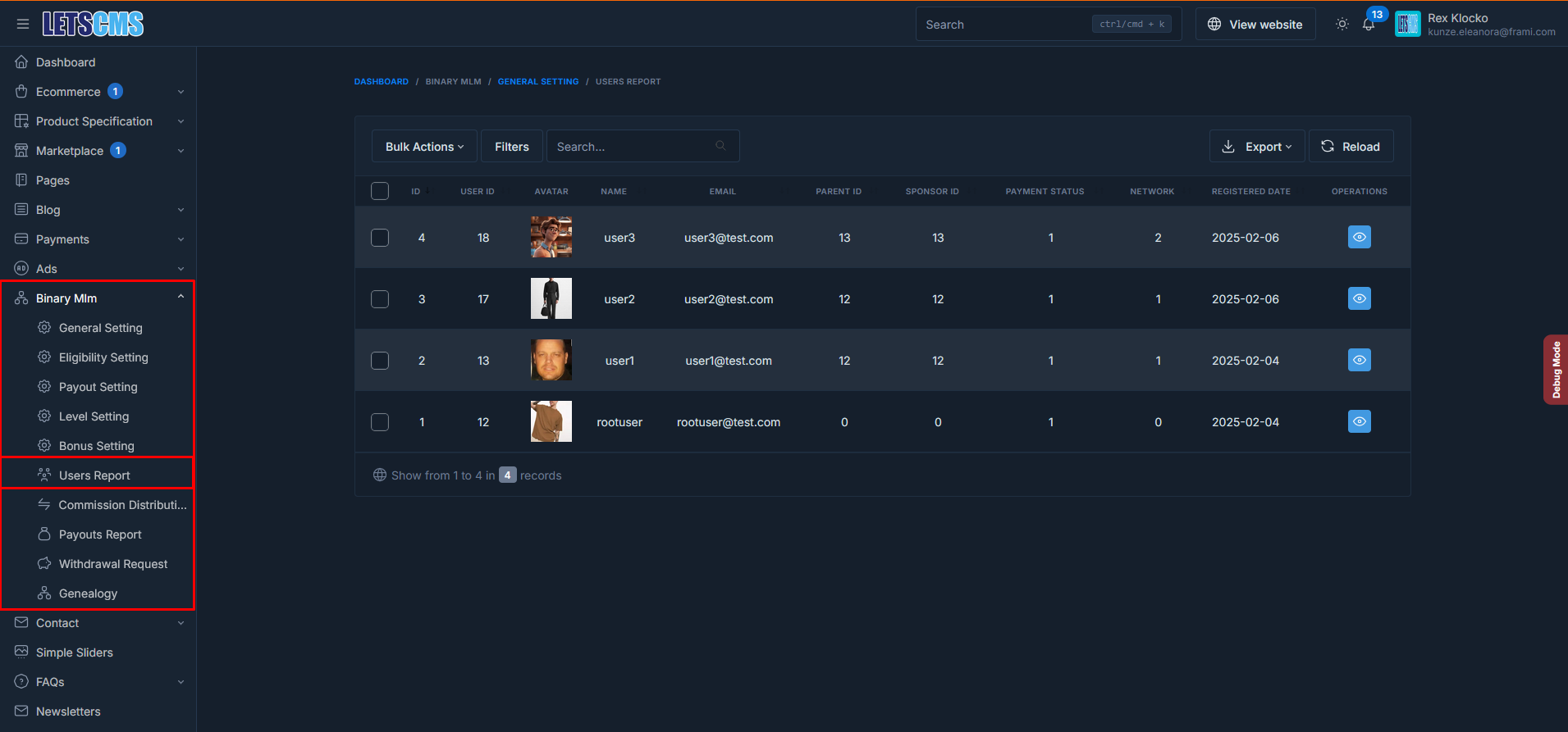 binary mlm user report