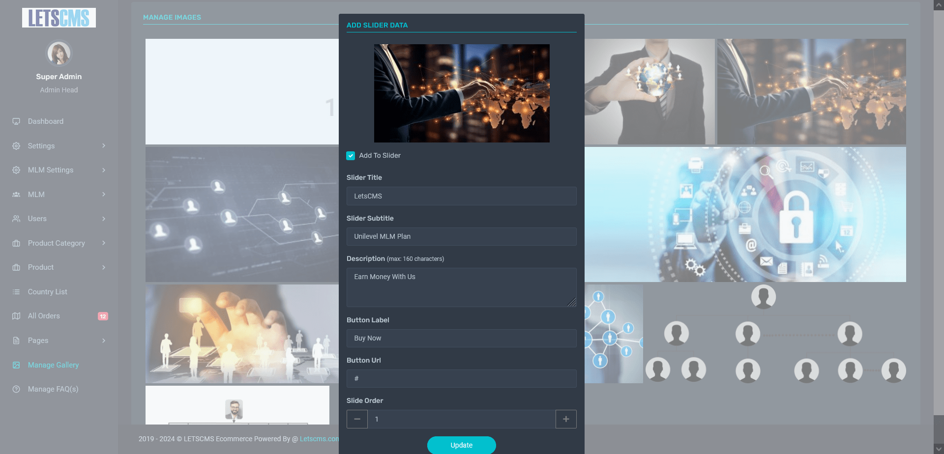 Unilevel mlm Create New Product