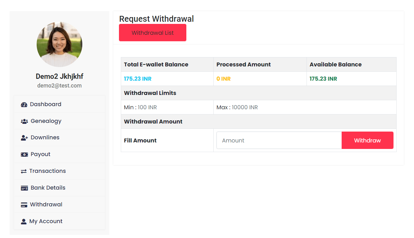 Unilevel mlm Withdrawals