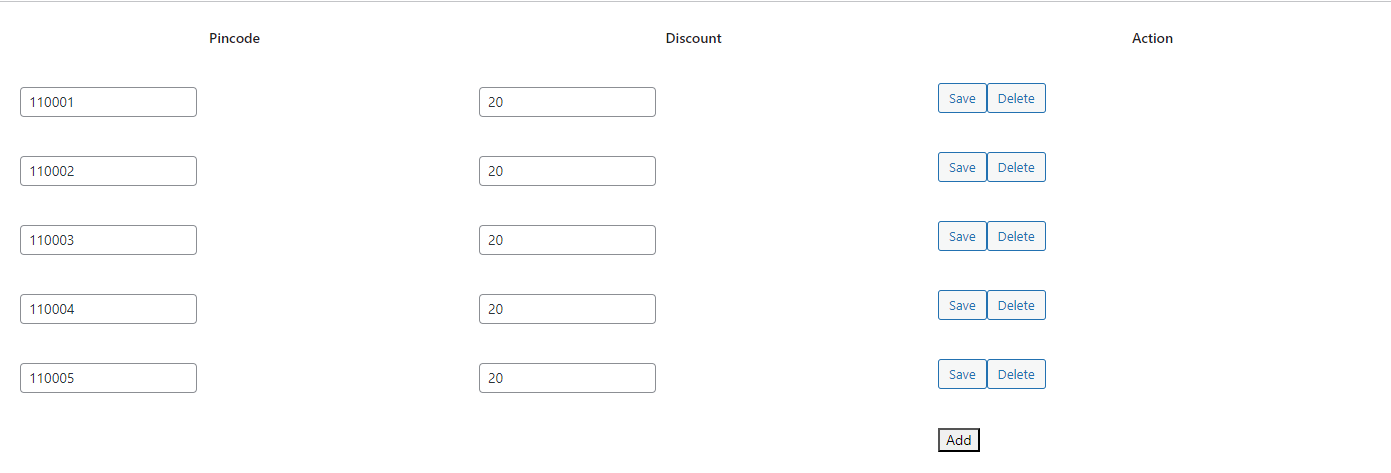 Pincode-Based Products Price Global Settings