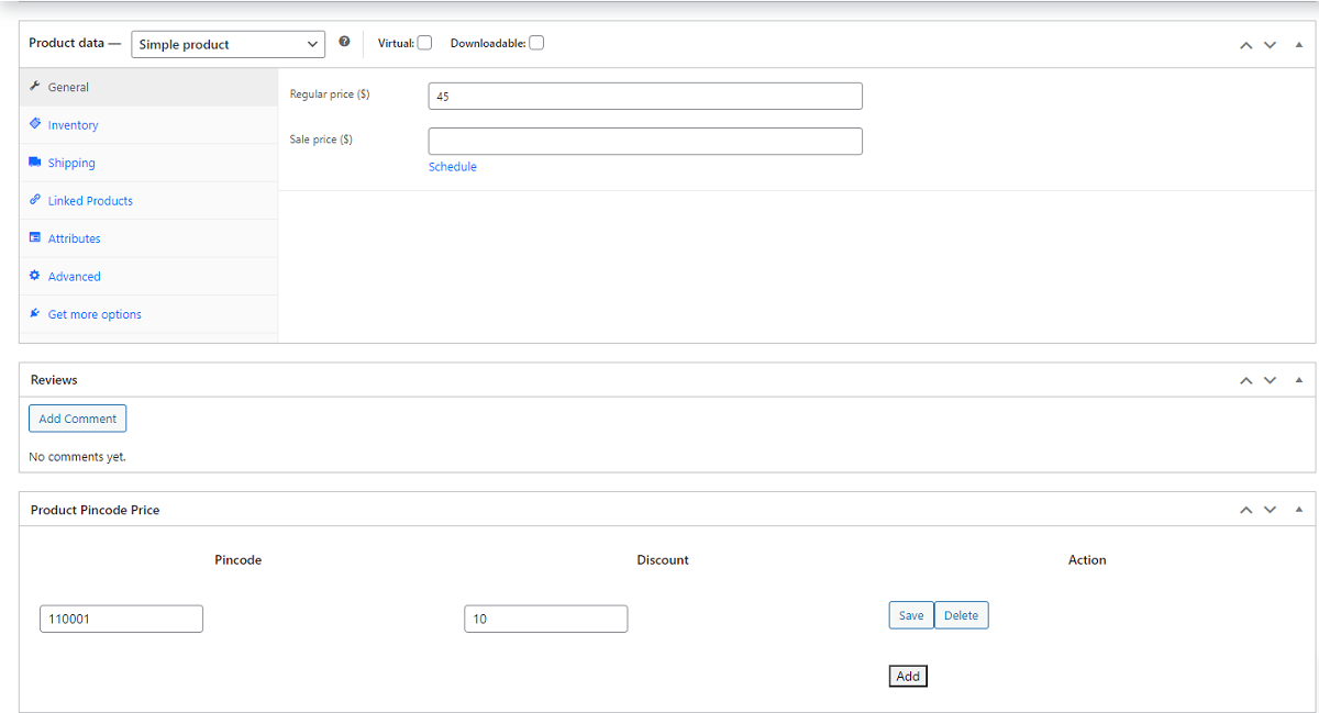Pincode-Based Products Price Global Settings