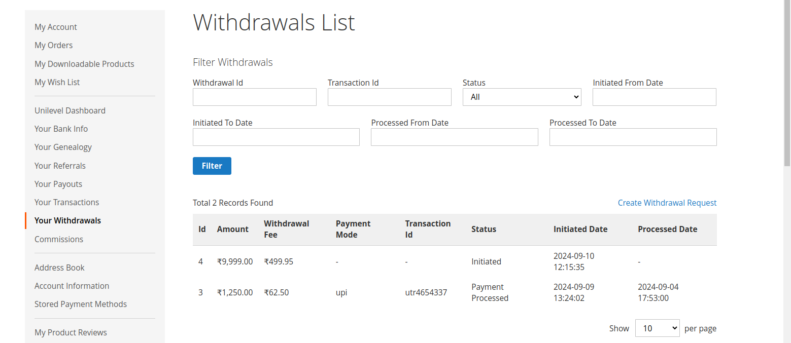 unilevel mlm Unilevel_Dashboard