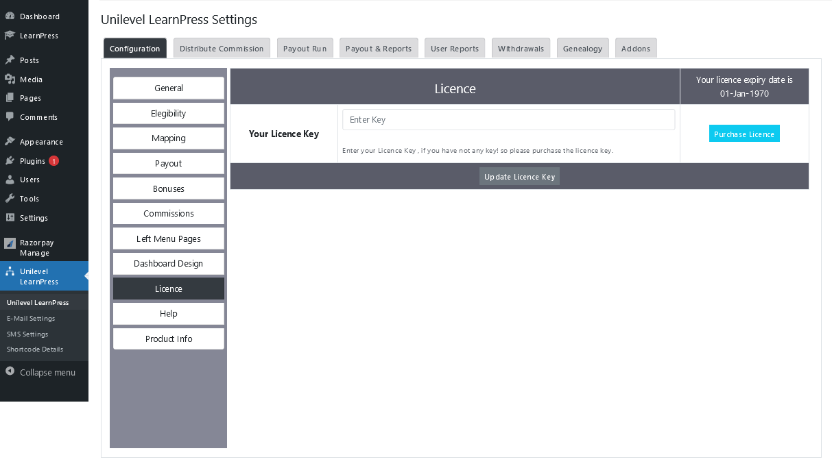 Unilevel MLM Licence for LearnPress